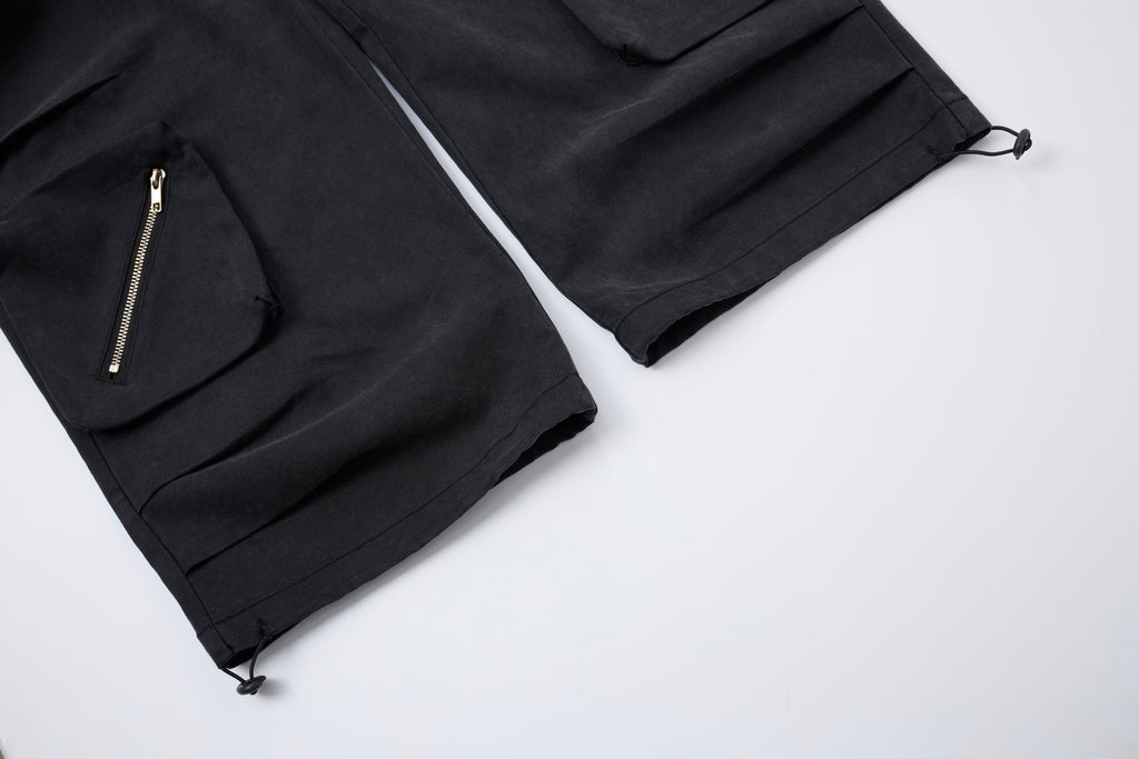 After Dark Women’s Washed Black Cargo Pants – Relaxed Wide-Leg Utility Streetwear Pants with Drawstring Waist (Copy)