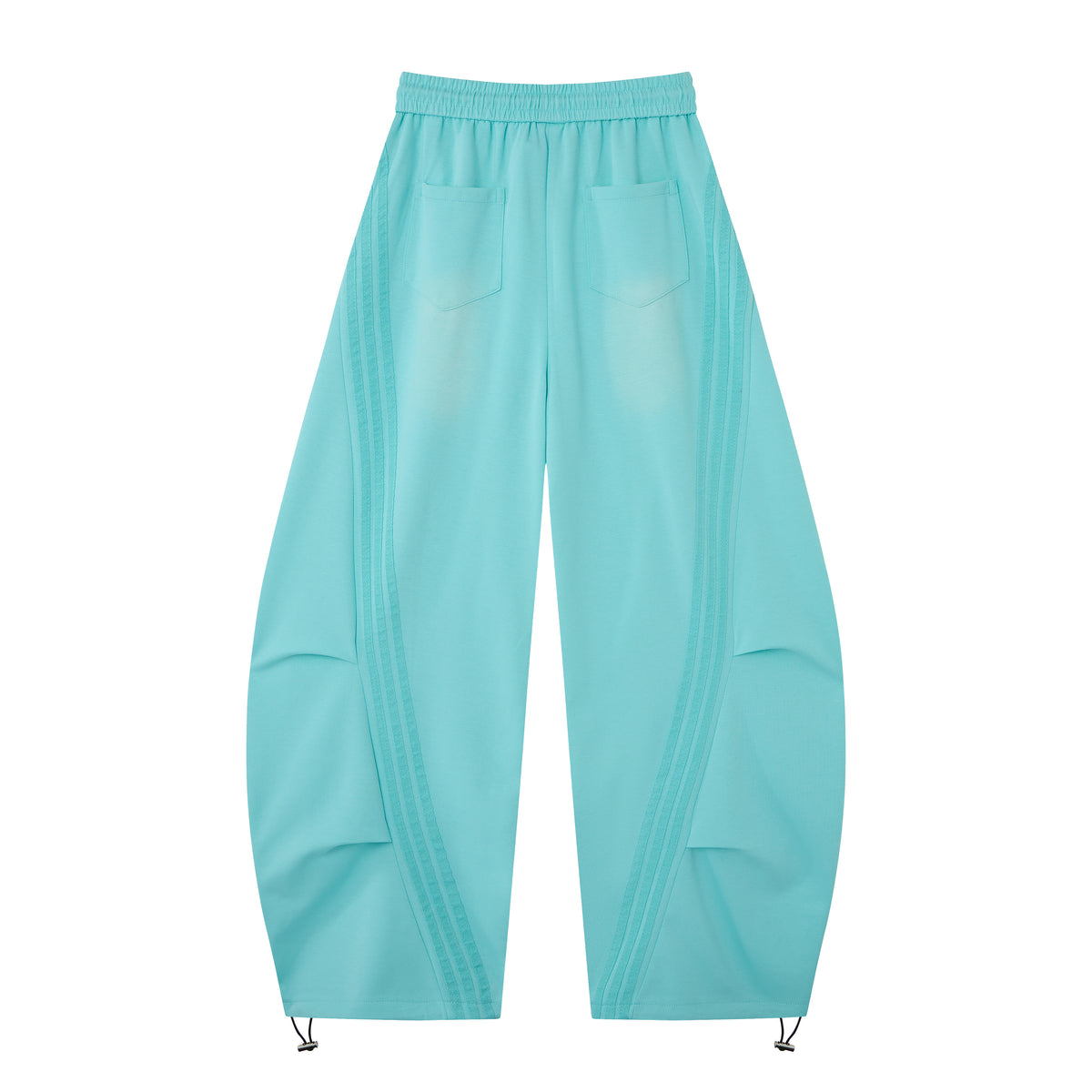 2026 New Arrival Tiffany Blue American‑Style Side‑Striped Casual Pants for Women, Trendy Spliced Draping Wide‑Leg Sweatpants