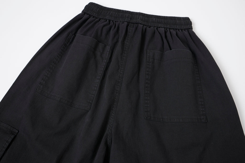 Urban Nomad Women’s Black Utility Cargo Pants – Relaxed Baggy Wide-Leg Pants with Multi-Pocket Design