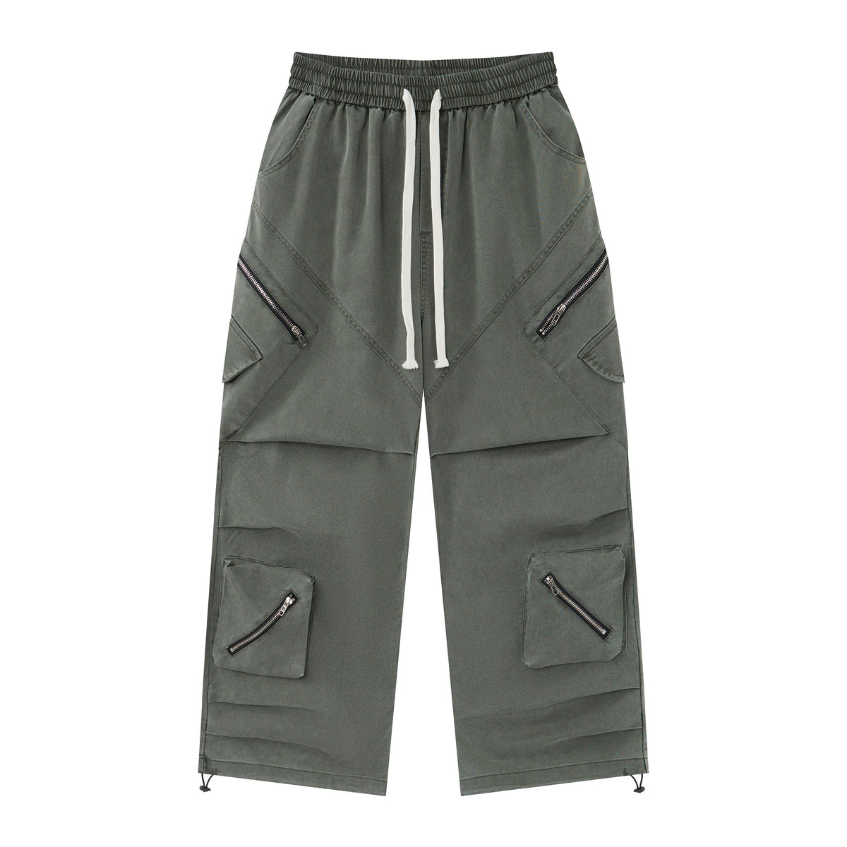 After Dark Women’s Washed Black Cargo Pants – Relaxed Wide-Leg Utility Streetwear Pants with Drawstring Waist (Copy)