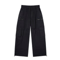 Urban Nomad Women’s Black Utility Cargo Pants – Relaxed Baggy Wide-Leg Pants with Multi-Pocket Design
