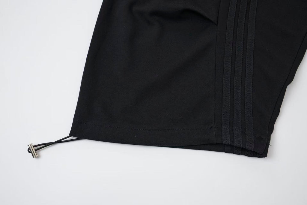 2026 New Arrival Black American‑Style Side‑Striped Casual Pants for Women, Trendy Spliced Draping Wide‑Leg Sweatpants