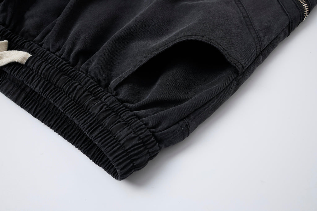 After Dark Women’s Washed Black Cargo Pants – Relaxed Wide-Leg Utility Streetwear Pants with Drawstring Waist (Copy)