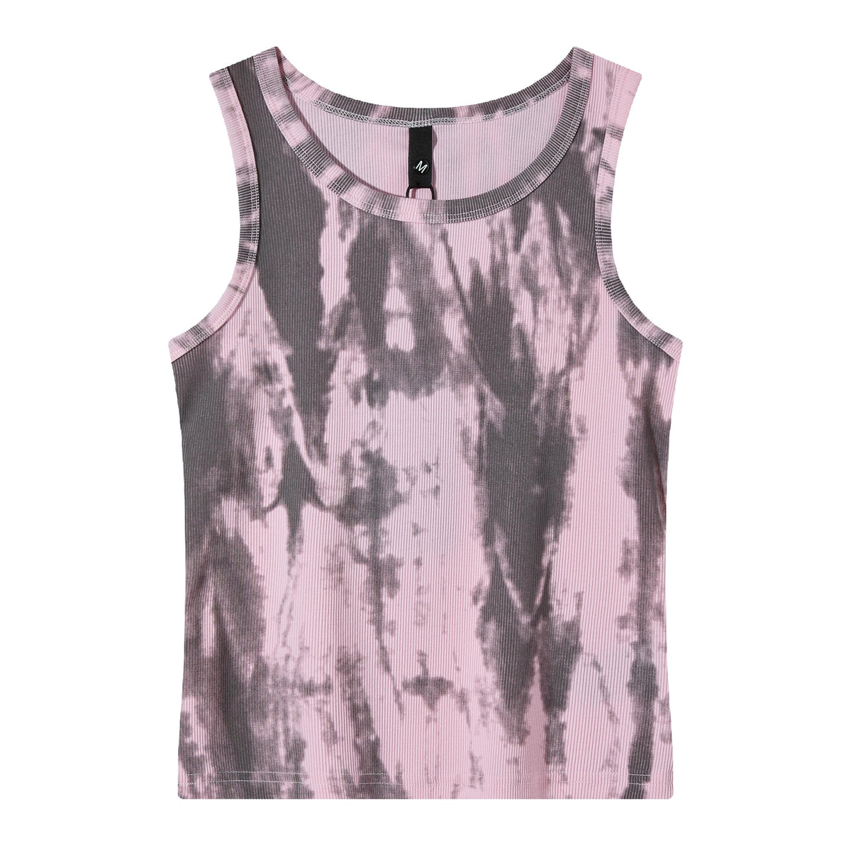 Women’s Tie-Dye Ribbed Tank Top – Slim Fit Sleeveless Casual Basic Top