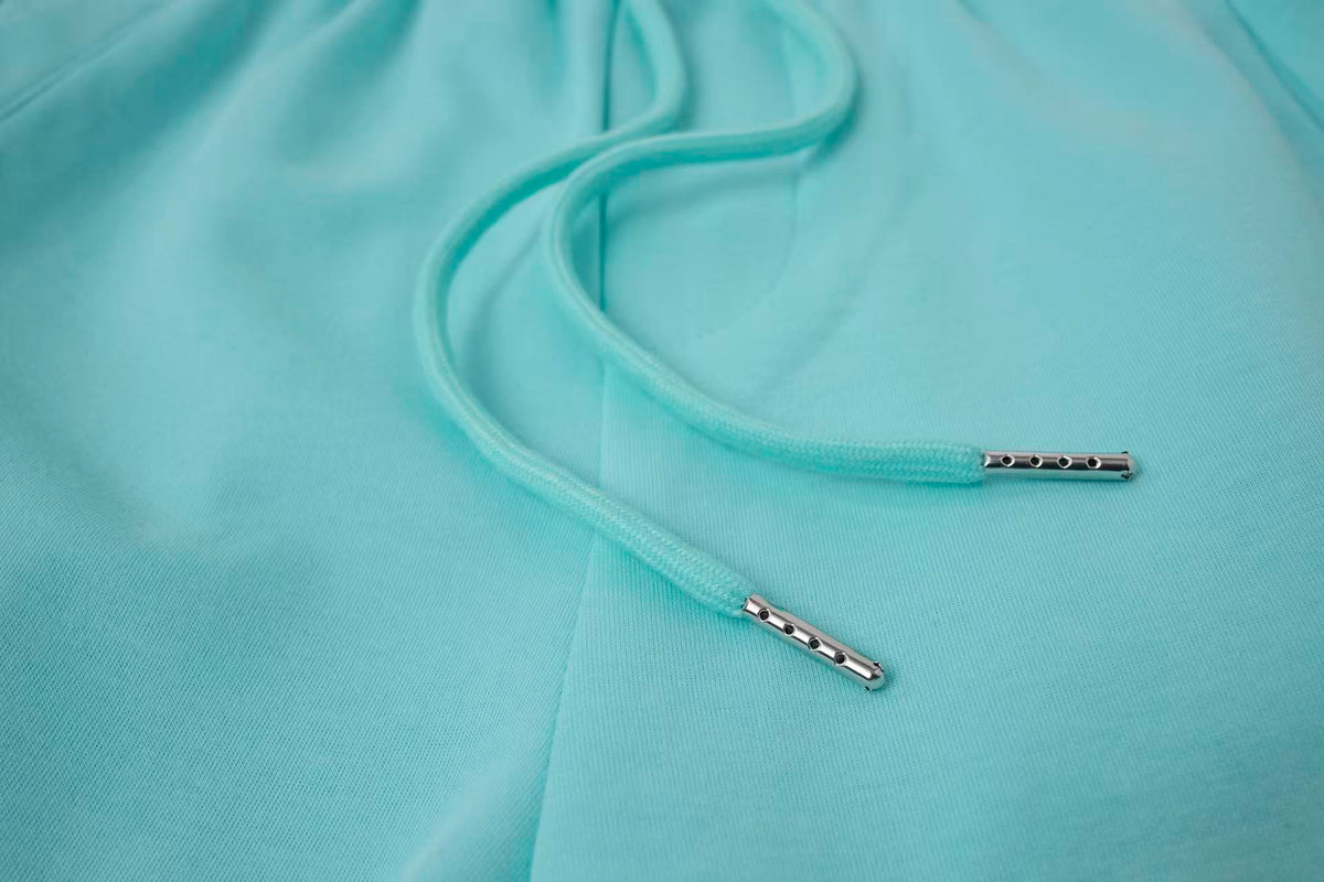 2026 New Arrival Tiffany Blue American‑Style Side‑Striped Casual Pants for Women, Trendy Spliced Draping Wide‑Leg Sweatpants