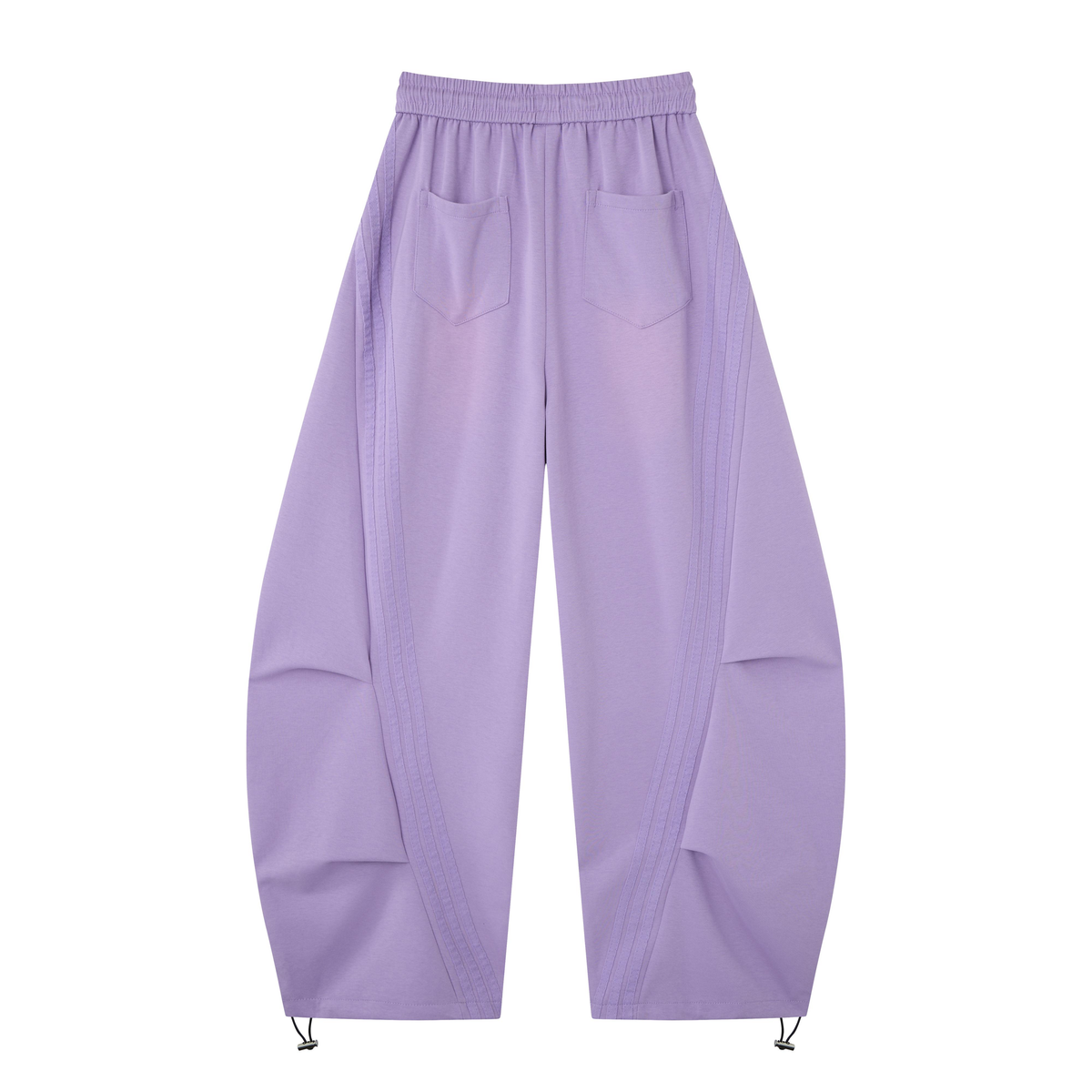 2026 New Arrival Light Purple American Side-Striped Casual Pants for Women, Trendy Brand Spliced Draping Wide‑Leg Sweatpants