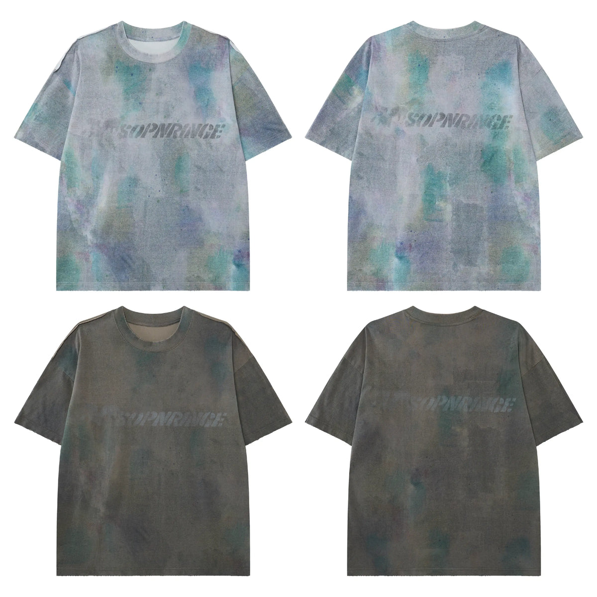SOPNRANE Mist Wash Oversized T-Shirt – Vintage Fade Graphic Tee