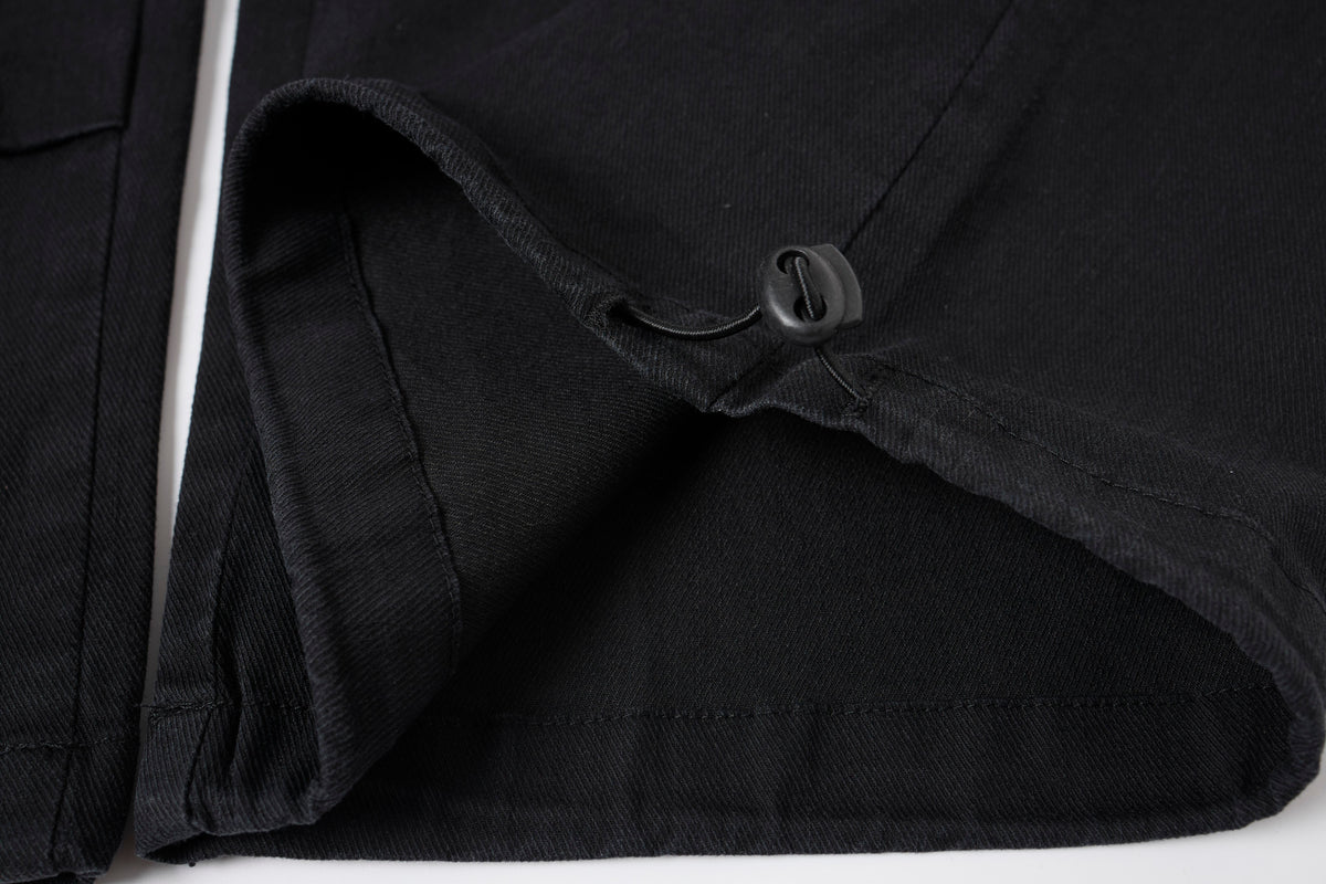 Urban Nomad Women’s Black Utility Cargo Pants – Relaxed Baggy Wide-Leg Pants with Multi-Pocket Design