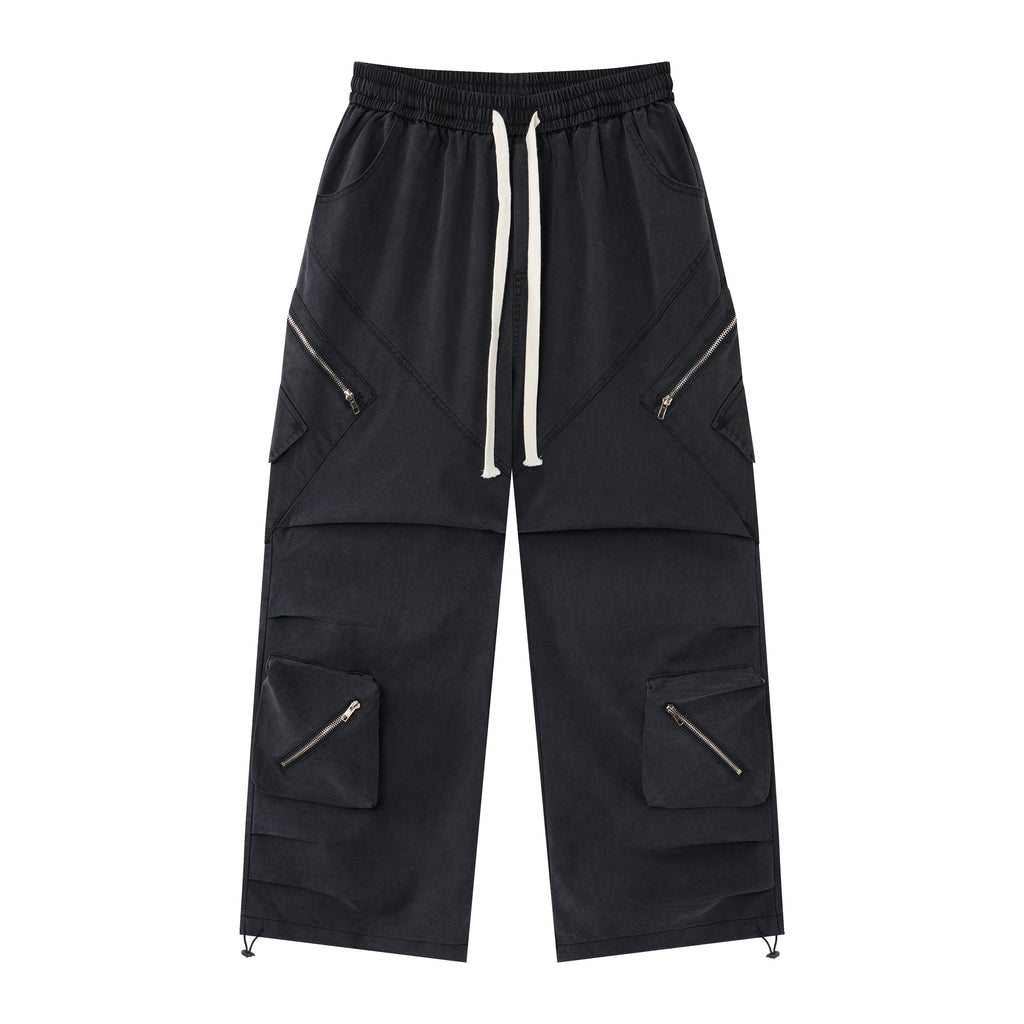 After Dark Women’s Washed Black Cargo Pants – Relaxed Wide-Leg Utility Streetwear Pants with Drawstring Waist (Copy)