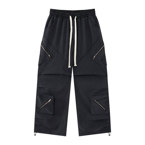 After Dark Women’s Washed Black Cargo Pants – Relaxed Wide-Leg Utility Streetwear Pants with Drawstring Waist (Copy)