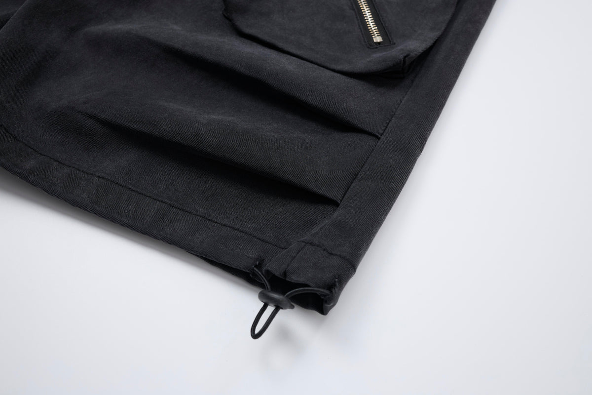 After Dark Women’s Washed Black Cargo Pants – Relaxed Wide-Leg Utility Streetwear Pants with Drawstring Waist (Copy)