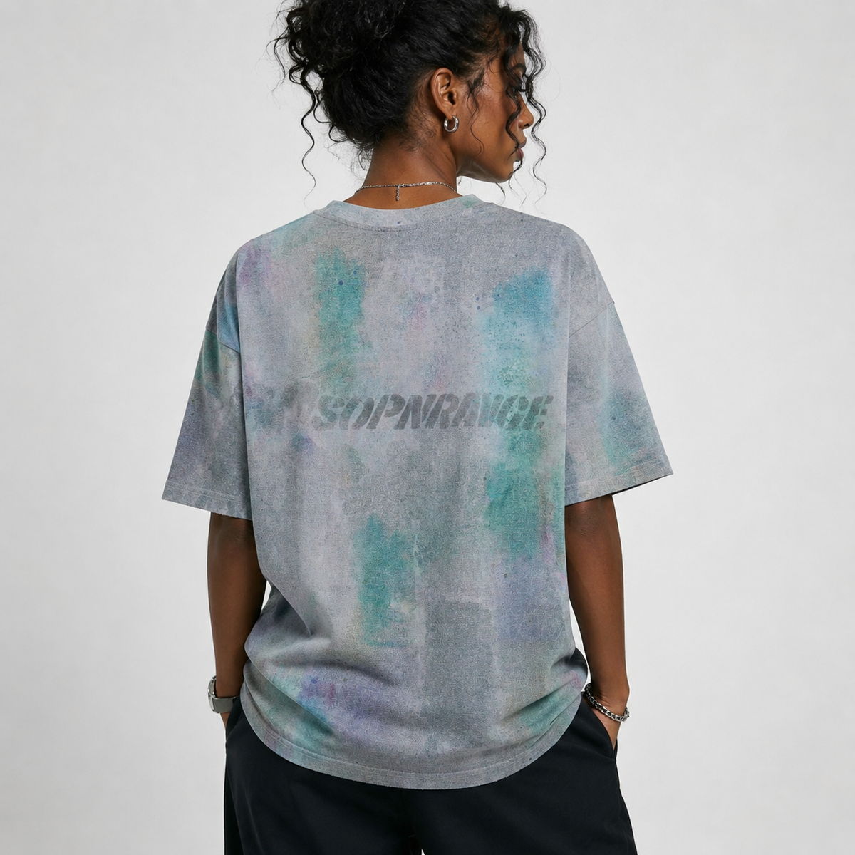 SOPNRANE Mist Wash Oversized T-Shirt – Vintage Fade Graphic Tee