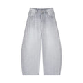 Crystal Fade Denim Jeans – Light Grey Wide-Leg Jeans