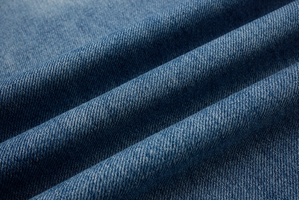 Washed Denim Wide-Leg Jeans – Distressed Streetwear Loose Fit Pants