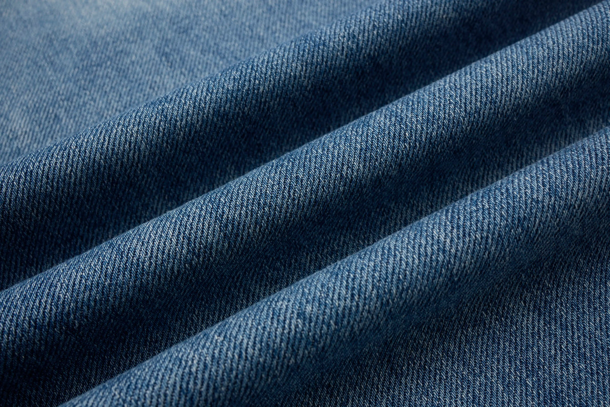 Washed Denim Wide-Leg Jeans – Distressed Streetwear Loose Fit Pants