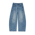 Washed Denim – Relaxed Straight Baggy Barrel Jeans