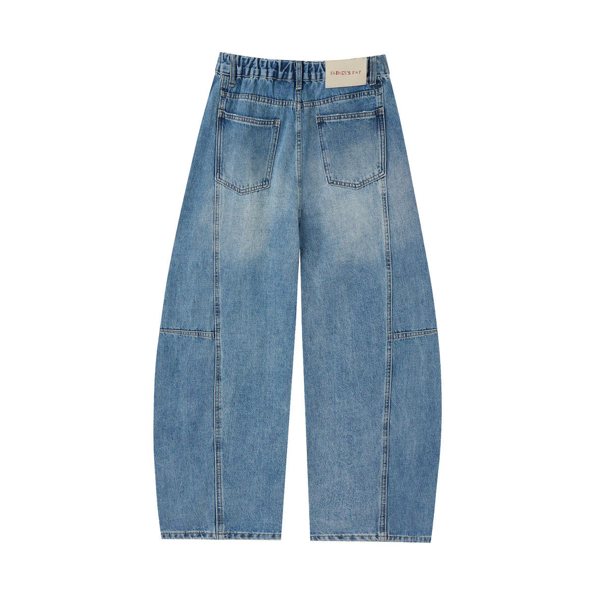 Washed Denim – Relaxed Straight Baggy Barrel Jeans