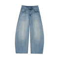 Vintage Washed Baggy Barrel Jeans – Relaxed Fit Denim