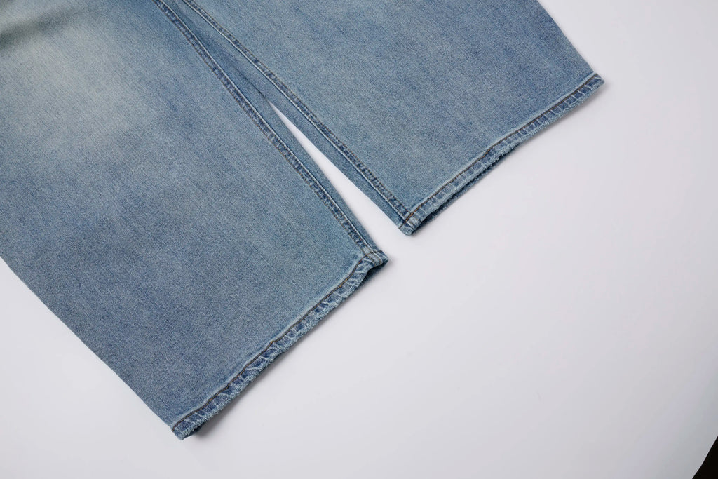Vintage Washed Baggy Barrel Jeans – Relaxed Fit Denim
