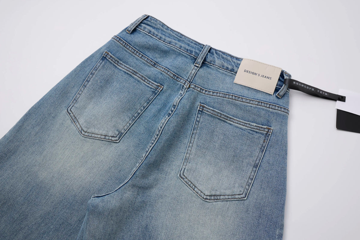 Vintage Washed Baggy Barrel Jeans – Relaxed Fit Denim