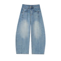 Baggy Barrel Jeans – Washed Wide Curve Denim