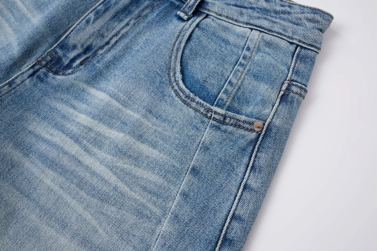 Vintage Washed Baggy Barrel Jeans – Relaxed Fit Denim