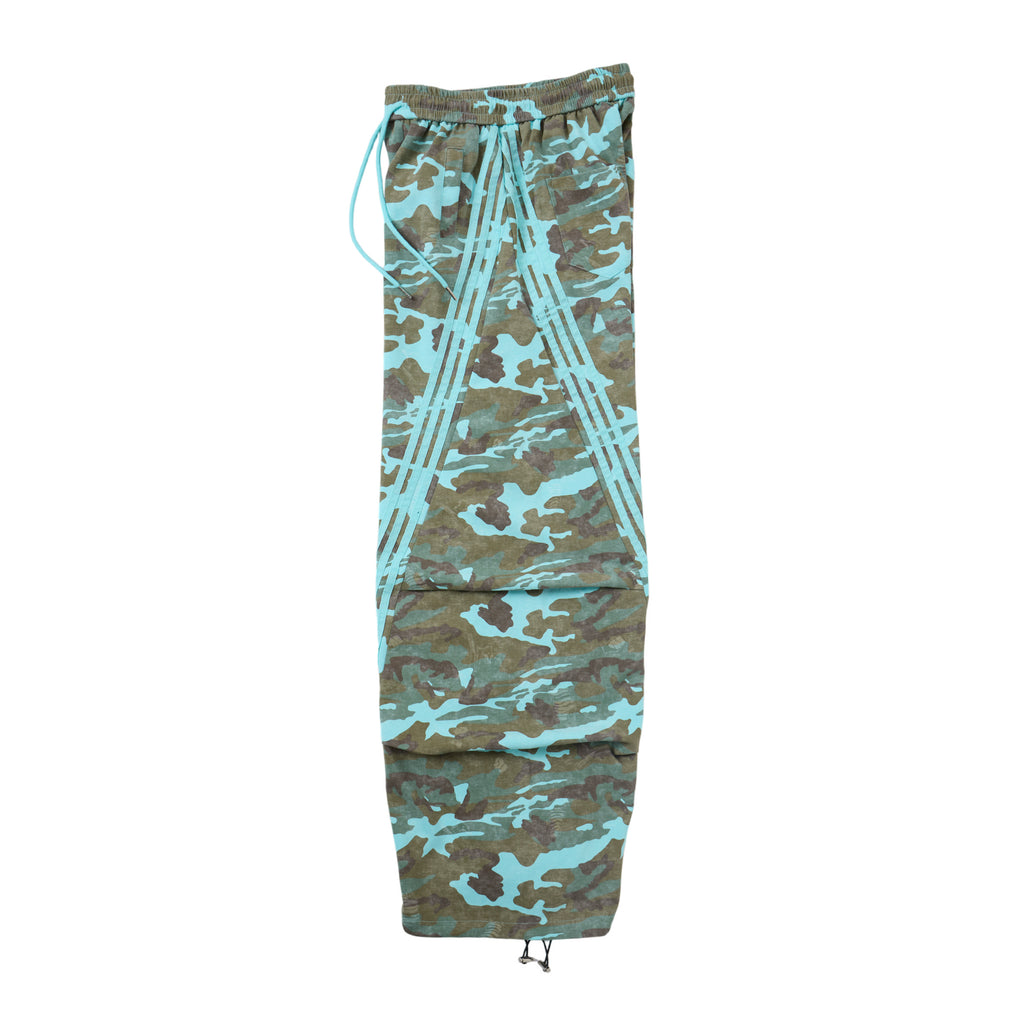 Aqua Recon Women’s Camo Track Pants – Baggy Barrel-Leg Streetwear Pants with Triple Side Stripes