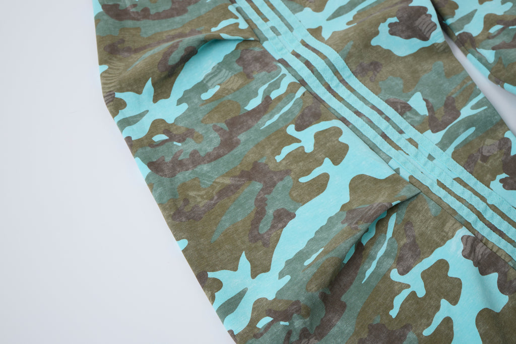 Aqua Recon Women’s Camo Track Pants – Baggy Barrel-Leg Streetwear Pants with Triple Side Stripes