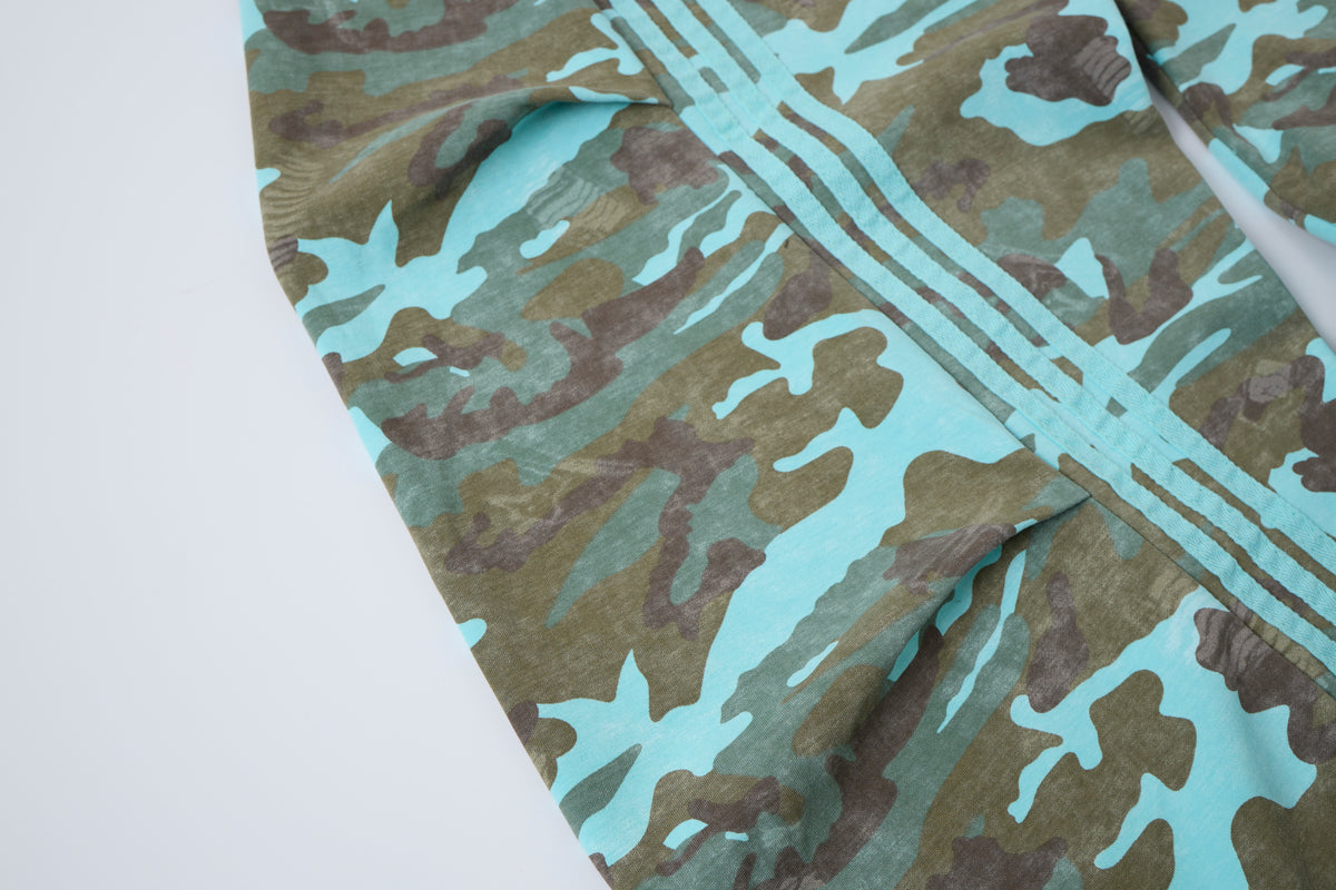 Aqua Recon Women’s Camo Track Pants – Baggy Barrel-Leg Streetwear Pants with Triple Side Stripes