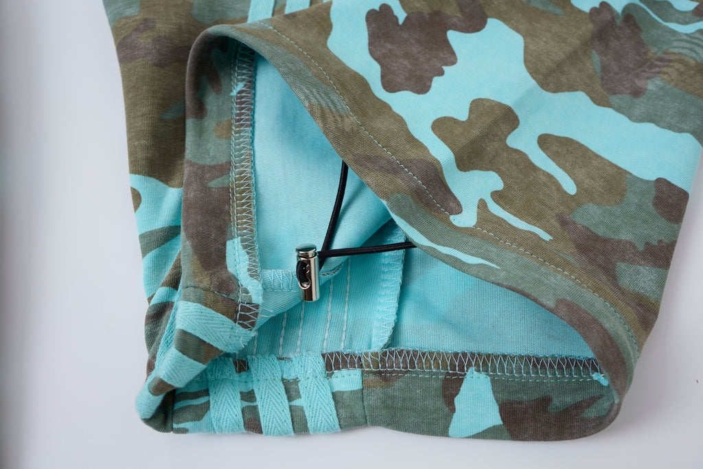Aqua Recon Women’s Camo Track Pants – Baggy Barrel-Leg Streetwear Pants with Triple Side Stripes