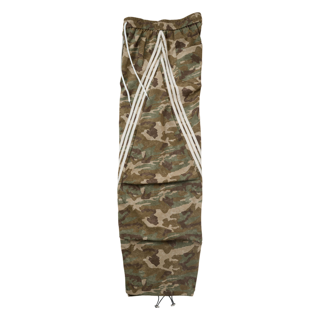 Aqua Recon Women’s Camo Track Pants – Baggy Barrel-Leg Streetwear Pants with Triple Side Stripes