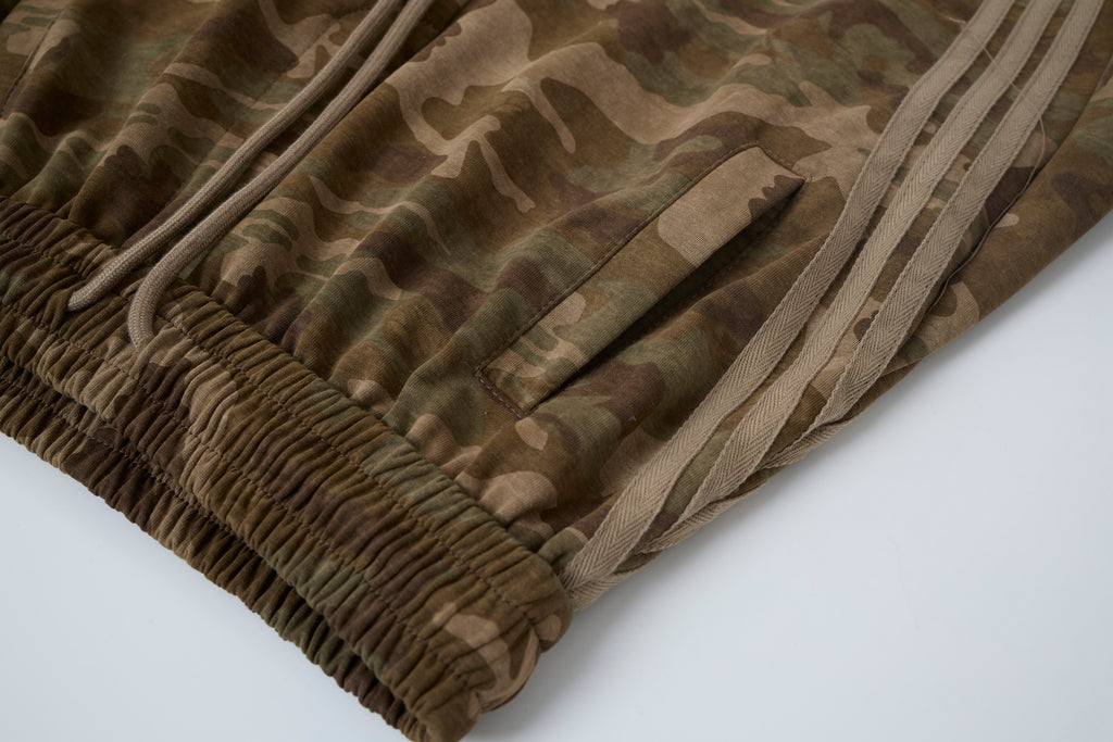 Aqua Recon Women’s Camo Track Pants – Baggy Barrel-Leg Streetwear Pants with Triple Side Stripes