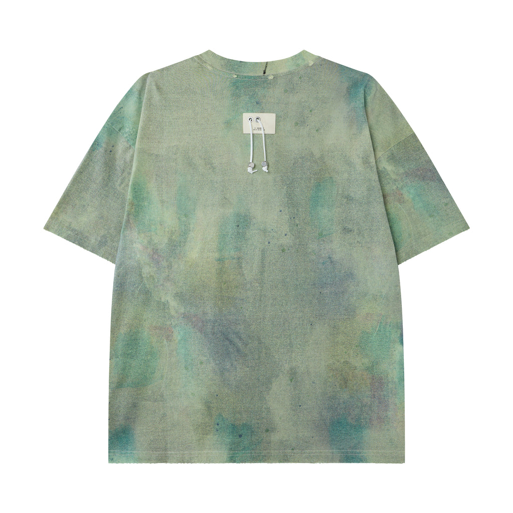 SOPNRANE Utility Cord Oversized Tee – Washed Minimal Streetwear T-Shirt
