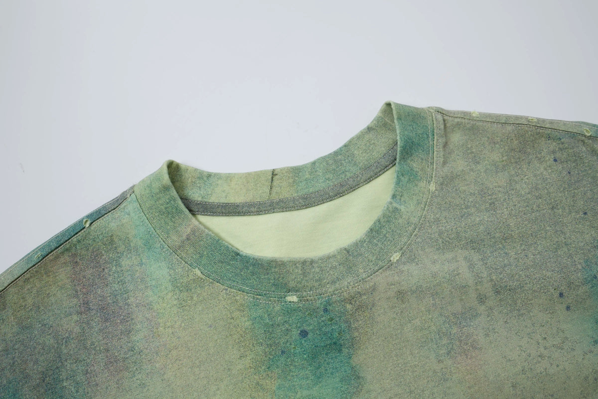 SOPNRANE Utility Cord Oversized Tee – Washed Minimal Streetwear T-Shirt