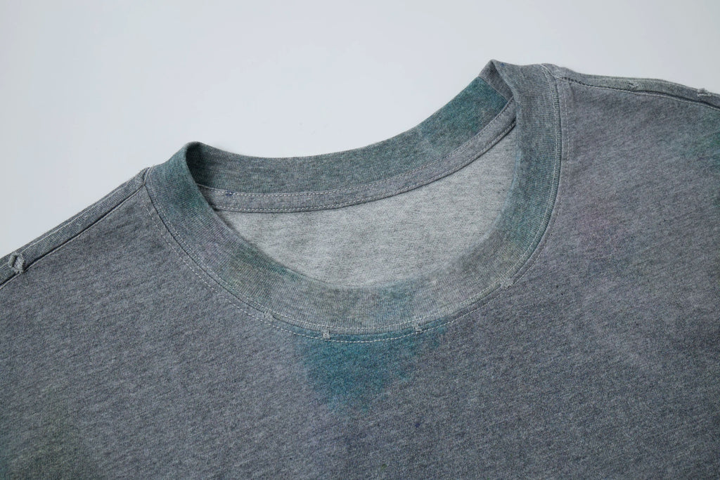SOPNRANE Utility Cord Oversized Tee – Washed Minimal Streetwear T-Shirt
