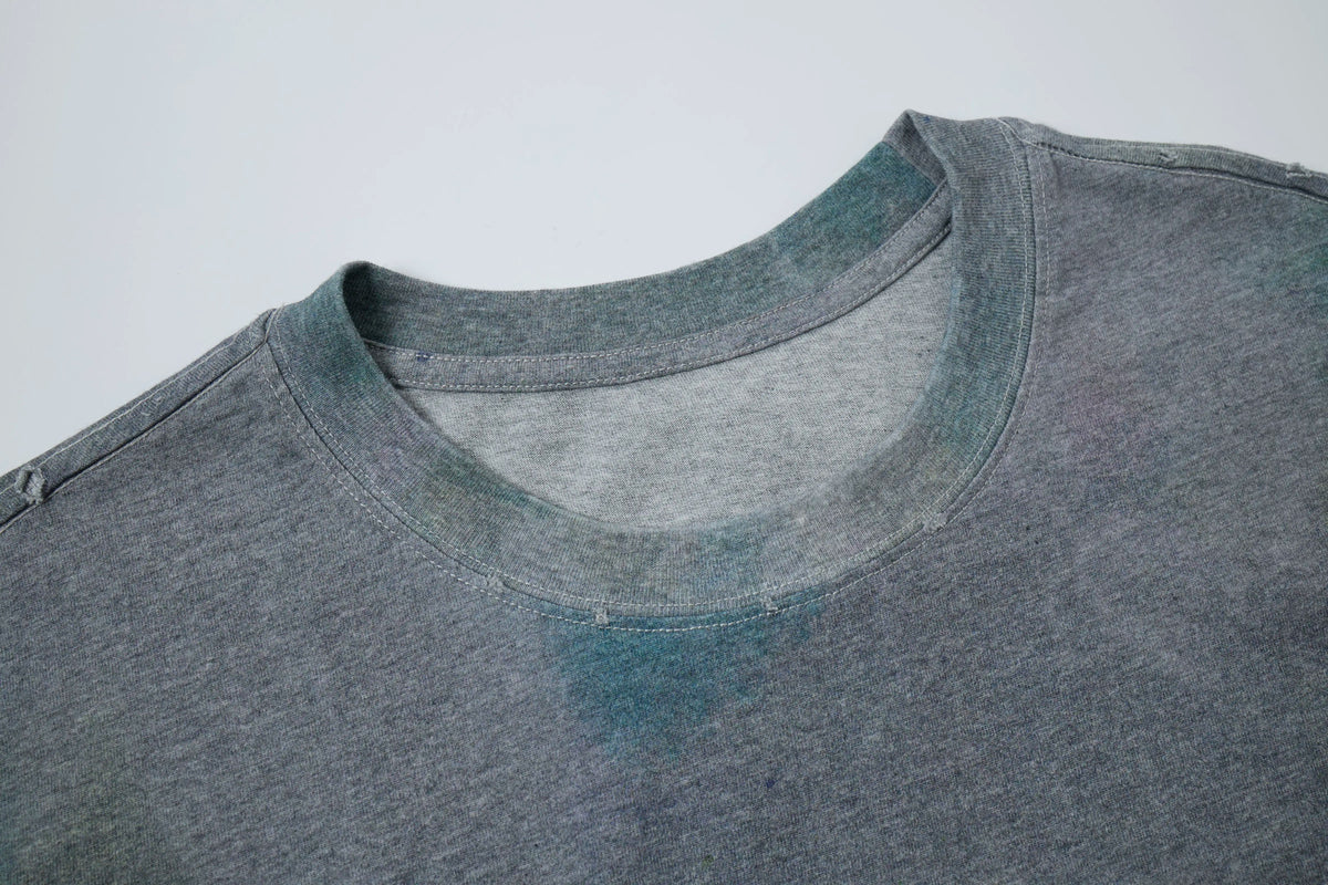 SOPNRANE Utility Cord Oversized Tee – Washed Minimal Streetwear T-Shirt