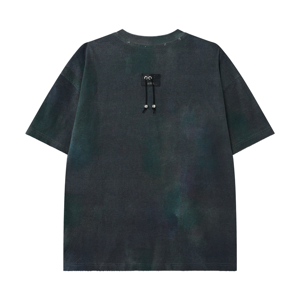 SOPNRANE Utility Cord Oversized Tee – Washed Minimal Streetwear T-Shirt