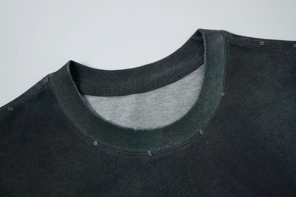 SOPNRANE Utility Cord Oversized Tee – Washed Minimal Streetwear T-Shirt