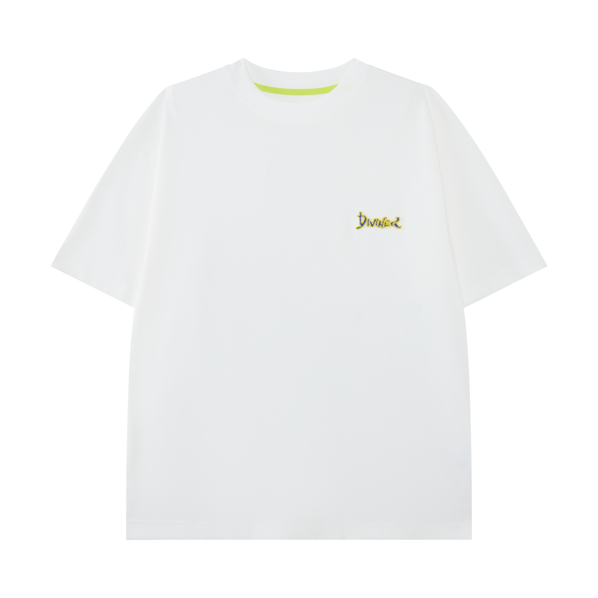 Women’s Minimal Graphic Oversized T-Shirt – White Relaxed-Fit Streetwear Tee