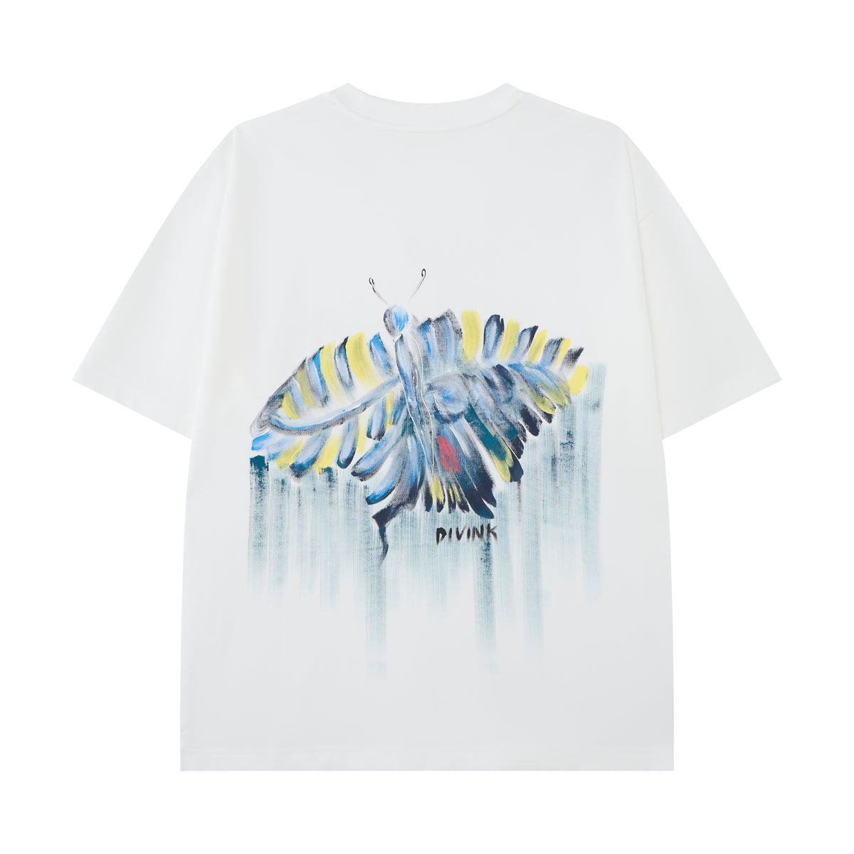 Women’s Minimal Graphic Oversized T-Shirt – White Relaxed-Fit Streetwear Tee