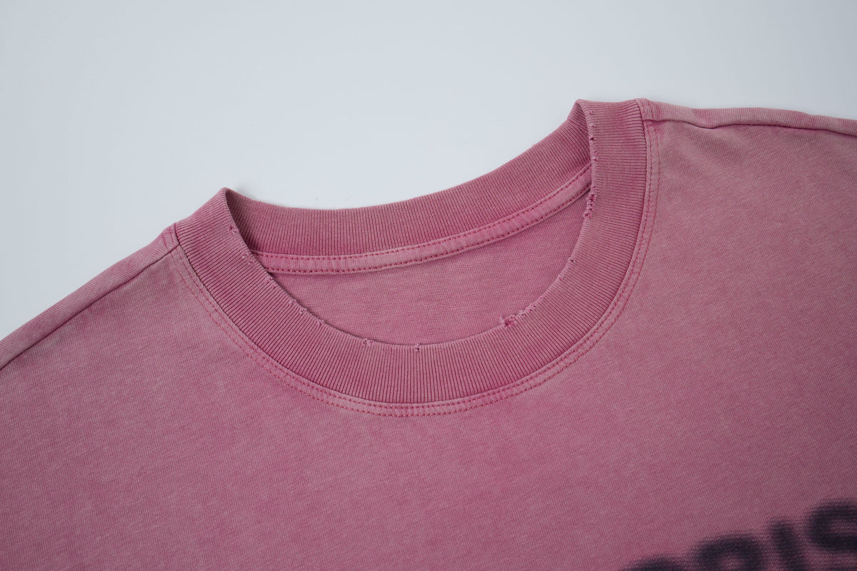 Women’s Washed Dusty Rose Graphic T-Shirt – Relaxed Elevated Streetwear Tee