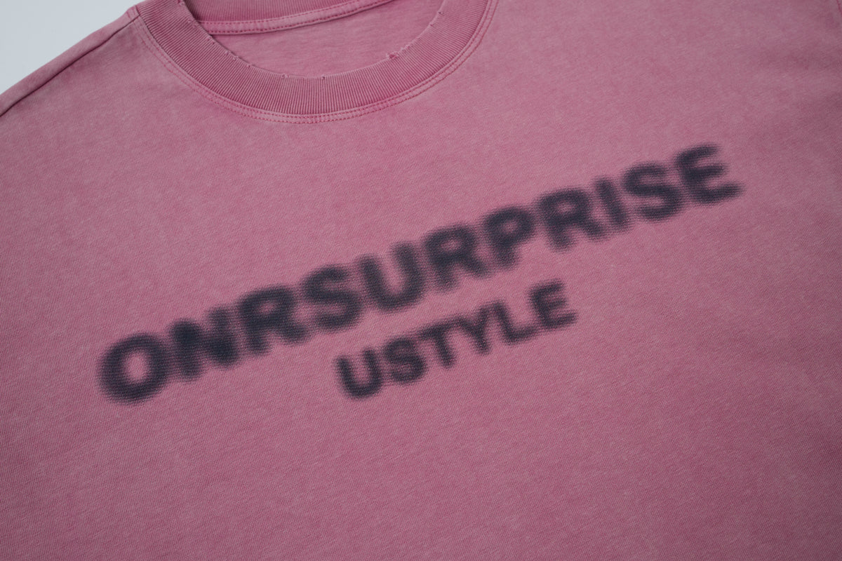 Women’s Washed Dusty Rose Graphic T-Shirt – Relaxed Elevated Streetwear Tee