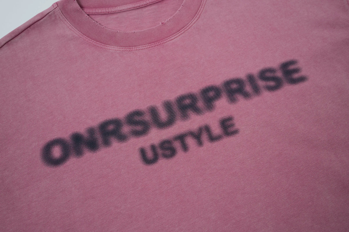 ONRSURPRISE Blur Logo Tee – Neon Street Graphic Oversized T-Shirt