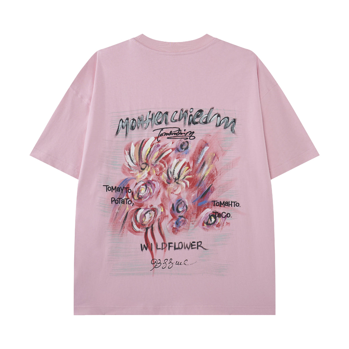 Wildflower Graphic Tee – Abstract Floral Streetwear T-Shirt