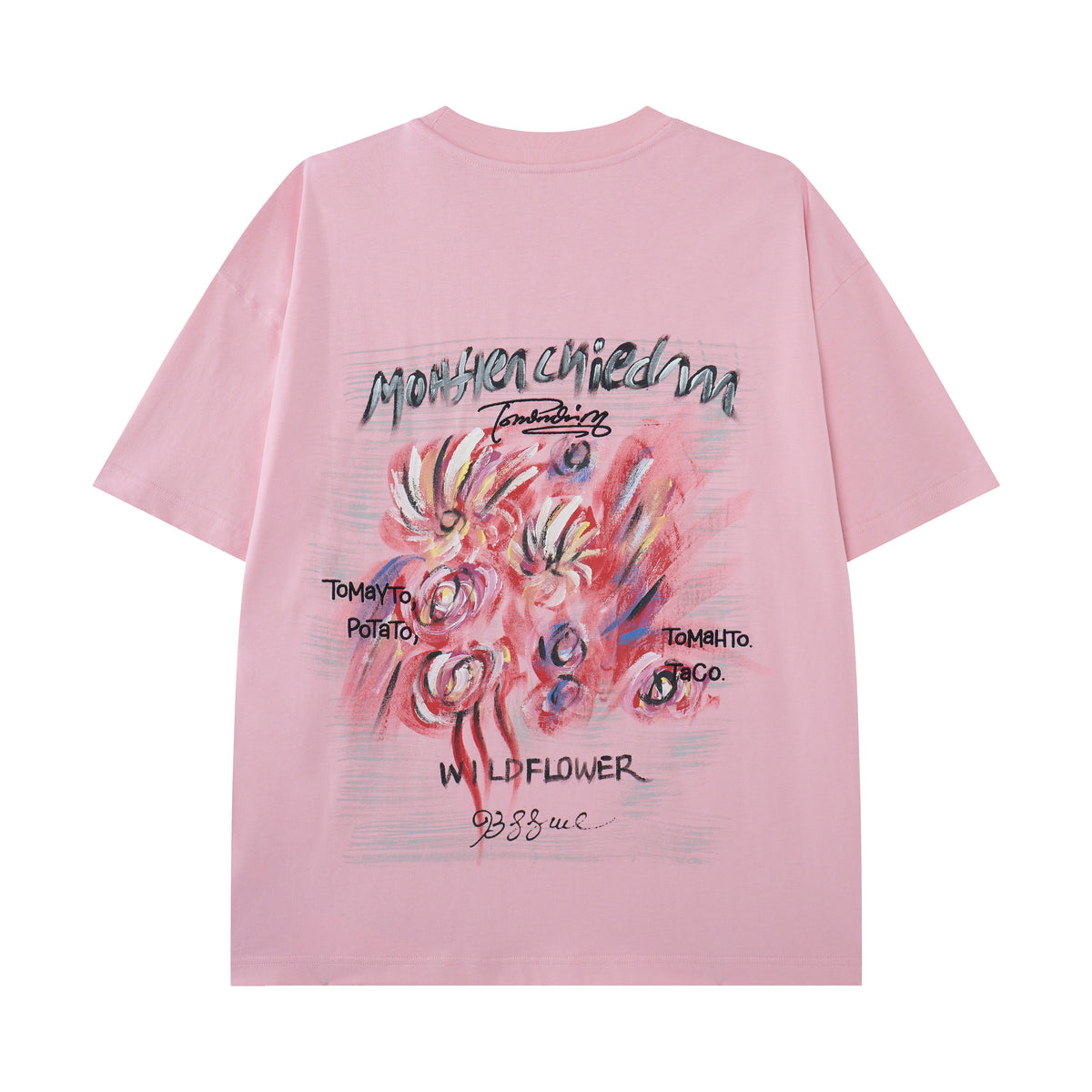 Women’s Minimalist White T-Shirt with Colorful Mini Graphic, Crew Neck Short Sleeve Casual Tee, Relaxed Fit Streetwear Top for Summer Everyday Outfits
