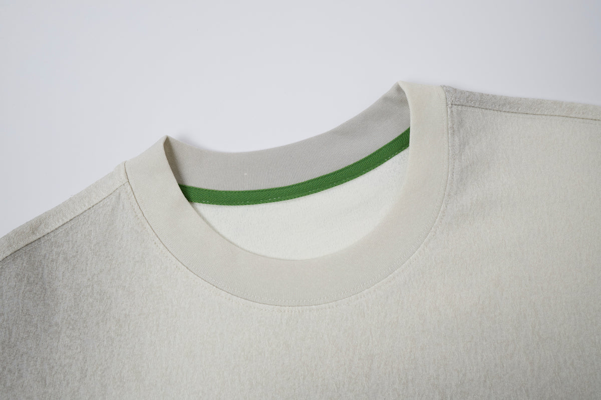 Women’s Vintage Washed Minimal Graphic Oversized T-Shirt – Off-White Casual Streetwear Tee