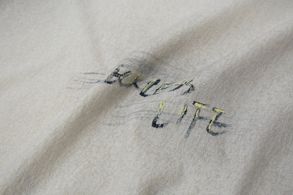 Women’s Vintage Washed Minimal Graphic Oversized T-Shirt – Off-White Casual Streetwear Tee