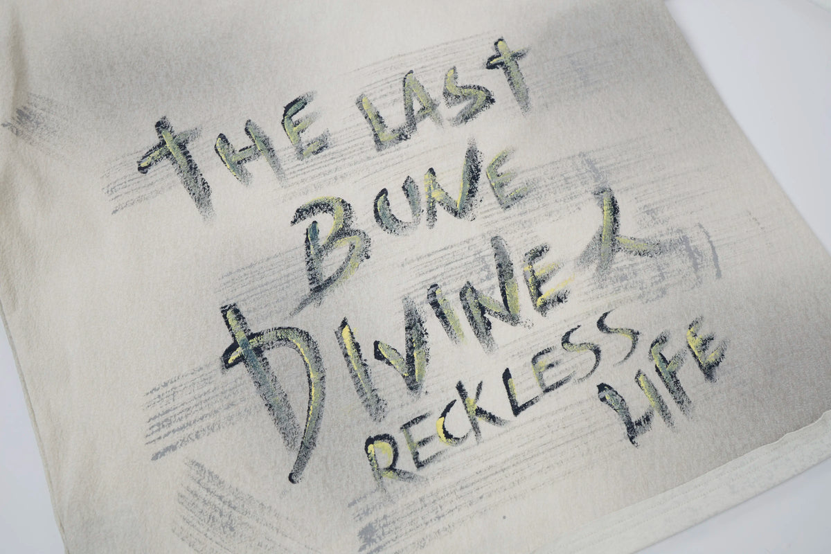 Last Bone Divine Oversized Tee – Vintage Graffiti Statement T-Shirt