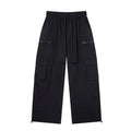 Wide-Leg Cargo Pants – Minimal Streetwear Drawstring Trousers