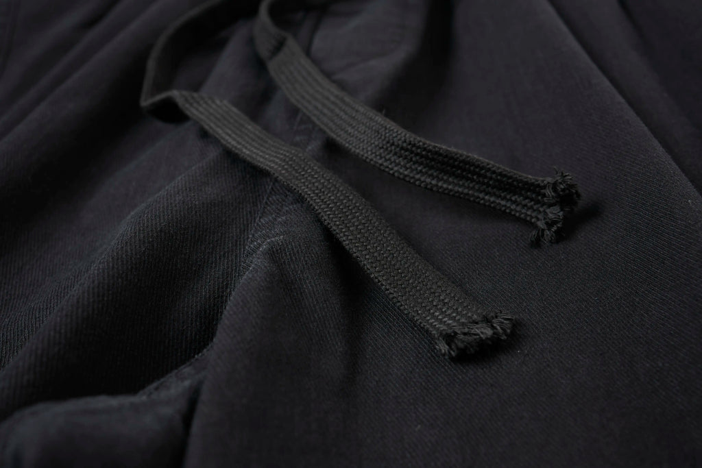Wide-Leg Cargo Pants – Minimal Streetwear Drawstring Trousers